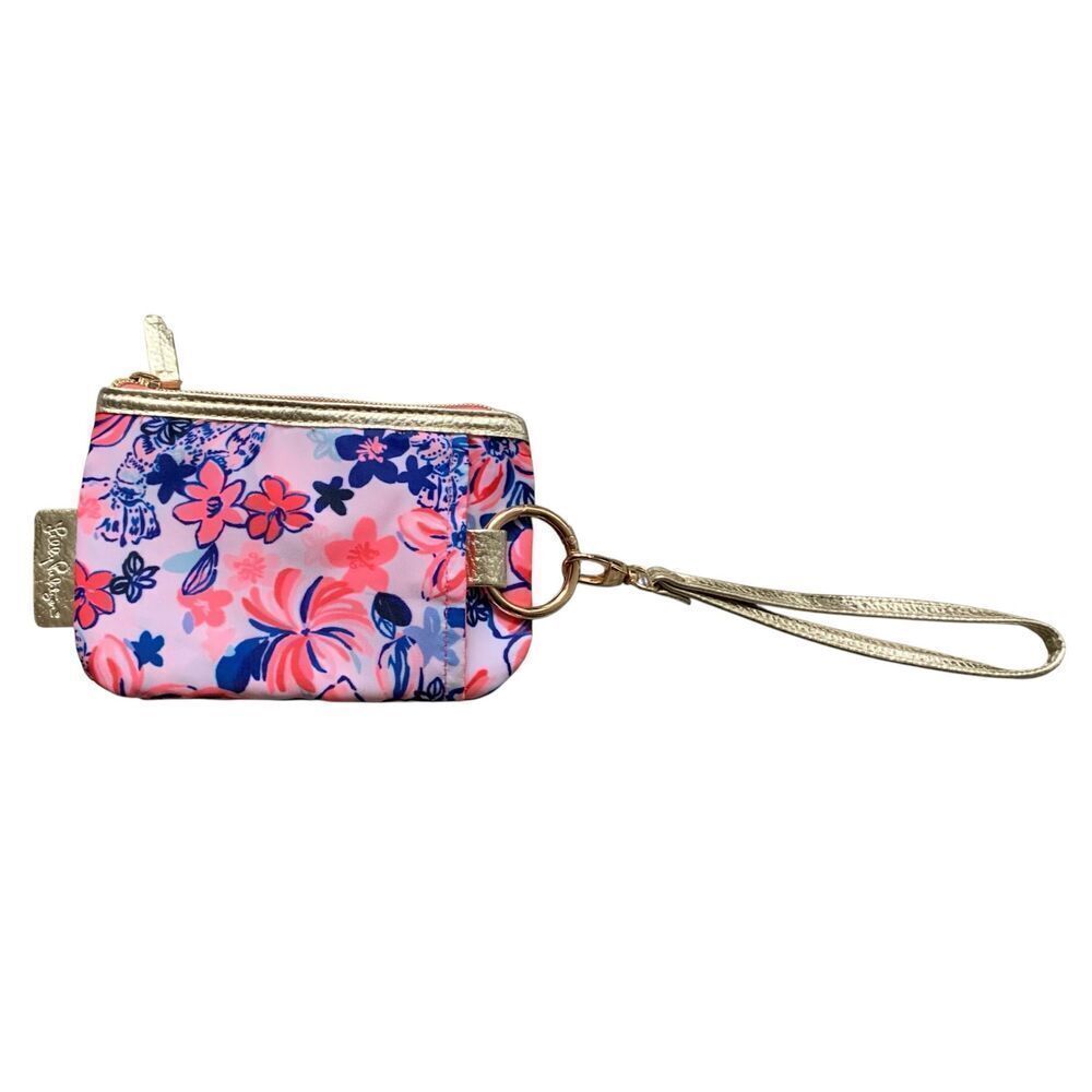 NEW NWOT Lilly Pulitzer Zip Top Wallet Wristlet Resort TRAVEL Party Like a Lobst